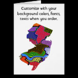New Jersey Customize colorful card as you like cards