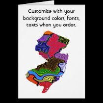 New Jersey Customize colorful card as you like