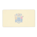 New Jersey Faint Flag Shipping Label