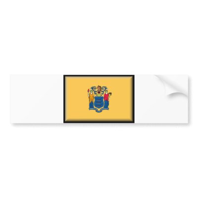 New Jersey Flag Bumper Sticker by jacinto888