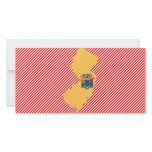 New Jersey Flag Map Picture Card