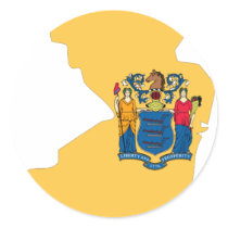 New Jersey Flag Map stickers by usaflags New Jersey Flag Map stickers