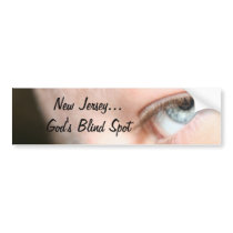 New Jersey...God's Blind Spot Bumper Sticker bumper stickers