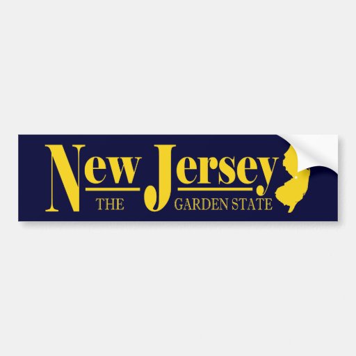New Jersey Gold Bumper Sticker Zazzle
