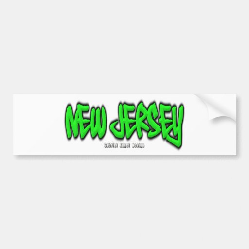 New Jersey Graffiti Bumper Sticker Zazzle