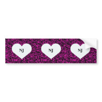 New Jersey Heart Bumper Stickers