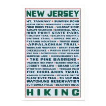 New Jersey Hiking Trails posters