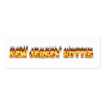 New Jersey hottie fire and flames Business Card
