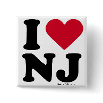 NEW JERSEY - "I LOVE NJ" "I LOVE NEW JERSEY" buttons by humortees NEW JERSEY - "I LOVE NJ" "I LOVE NEW JERSEY" buttons