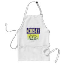 New Jersey License Plate Centennial Apron