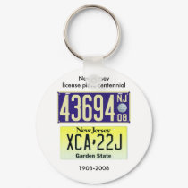 New Jersey License Plate Centennial keychains