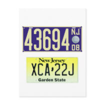 New Jersey License Plate Centennial postcards