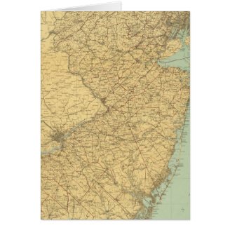 New Jersey Map Greeting Card