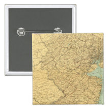 New Jersey Map Pinback Buttons