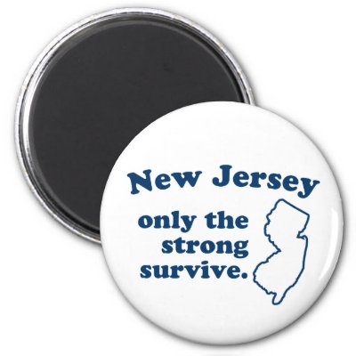 New Jersey Only The Strong Survive Refrigerator Magnet