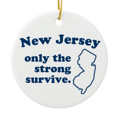 New Jersey Only The Strong Survive Christmas Ornament