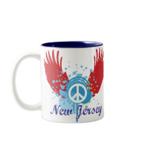 New Jersey Peace Sign mugs