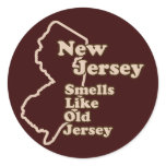New Jersey Smells Like Old Jersey Round Sticker