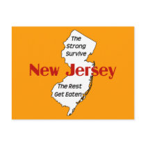 New Jersey: the strong survive; the rest get eaten postcards