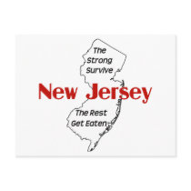New Jersey: the strong survive, the rest get eaten postcards