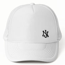 New Jersey trucker all white hats by twism4477 New Jersey trucker all white hats