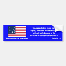 New Jerusalem - the Promise Land Bumper Sticker
