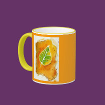 New Leaf in Gold mugs