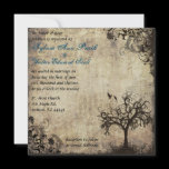 New Life Vintage with Blue Wedding Invitation