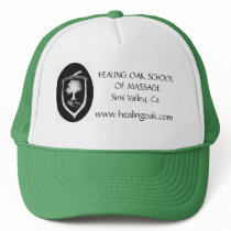 new logo, HEALING OAK SCHOOL OF MASSAGE, www.he... Hat