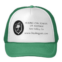 new logo, HEALING OAK SCHOOL OF MASSAGE, www.he... Hat
