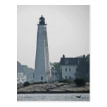 New London Harbor Light River View Post Cards