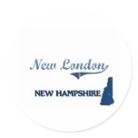 New London New Hampshire City Classic Round Stickers
