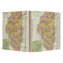 New Map Of Illinois Vinyl Binders