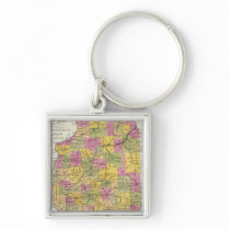 New Map Of Illinois Key Chain