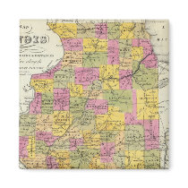 New Map Of Illinois Fridge Magnet