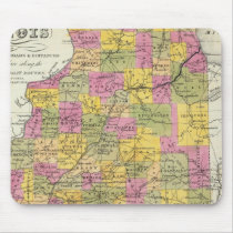 New Map Of Illinois Mousepads