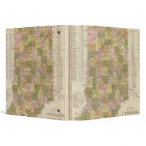New Map Of Indiana Vinyl Binders
