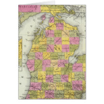 New Map Of Michigan 2 Card