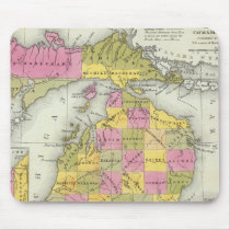 New Map Of Michigan 2 Mouse Pads