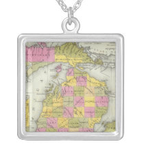 New Map Of Michigan 2 Pendant