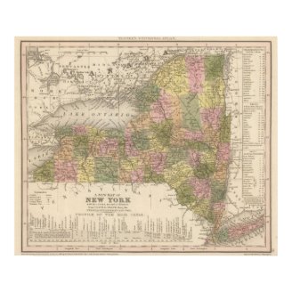 New Map Of New York Poster