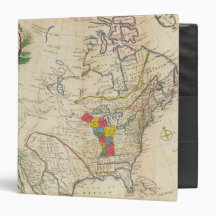 New Map of North America 3 Ring Binder