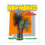 New Mexico bigmap yucca poster