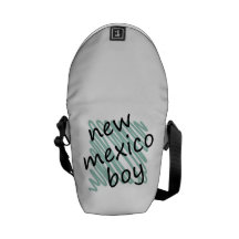New Mexico Boy on Child's New Mexico Map Drawing Messenger Bags