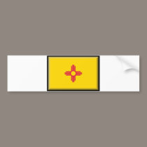 New Mexico Flag bumper stickers