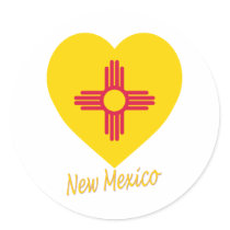 New Mexico Flag Heart stickers by Vexillophile New Mexico Flag Heart stickers