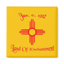 New Mexico Flag Magnet by deesbasenjis New Mexico Flag Magnet