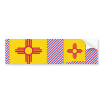 New Mexico Flag Map Bumper Stickers