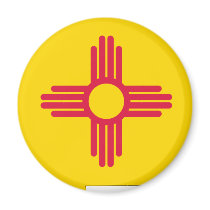 New Mexico Flag Map Refrigerator Magnet