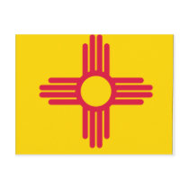 New Mexico Flag Map Postcard